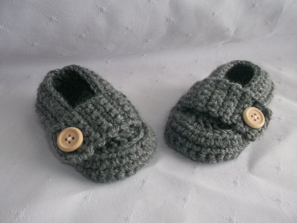 0 To 3 Months Baby Medium Grey Gray Loafers Shoes